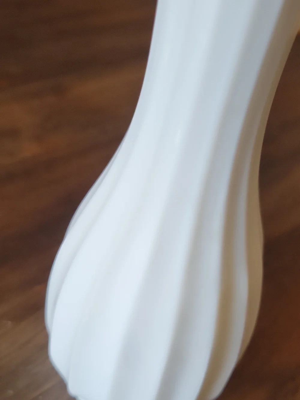 Vintage CLG Co Ribbed Milk Glass Textured Bud Vase